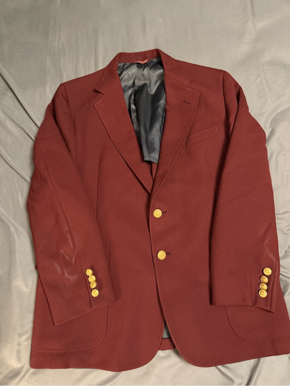 VTG 70s/80s Cricketeer The Broadway Hopsack Blazer Jacket Maroon 40R USA